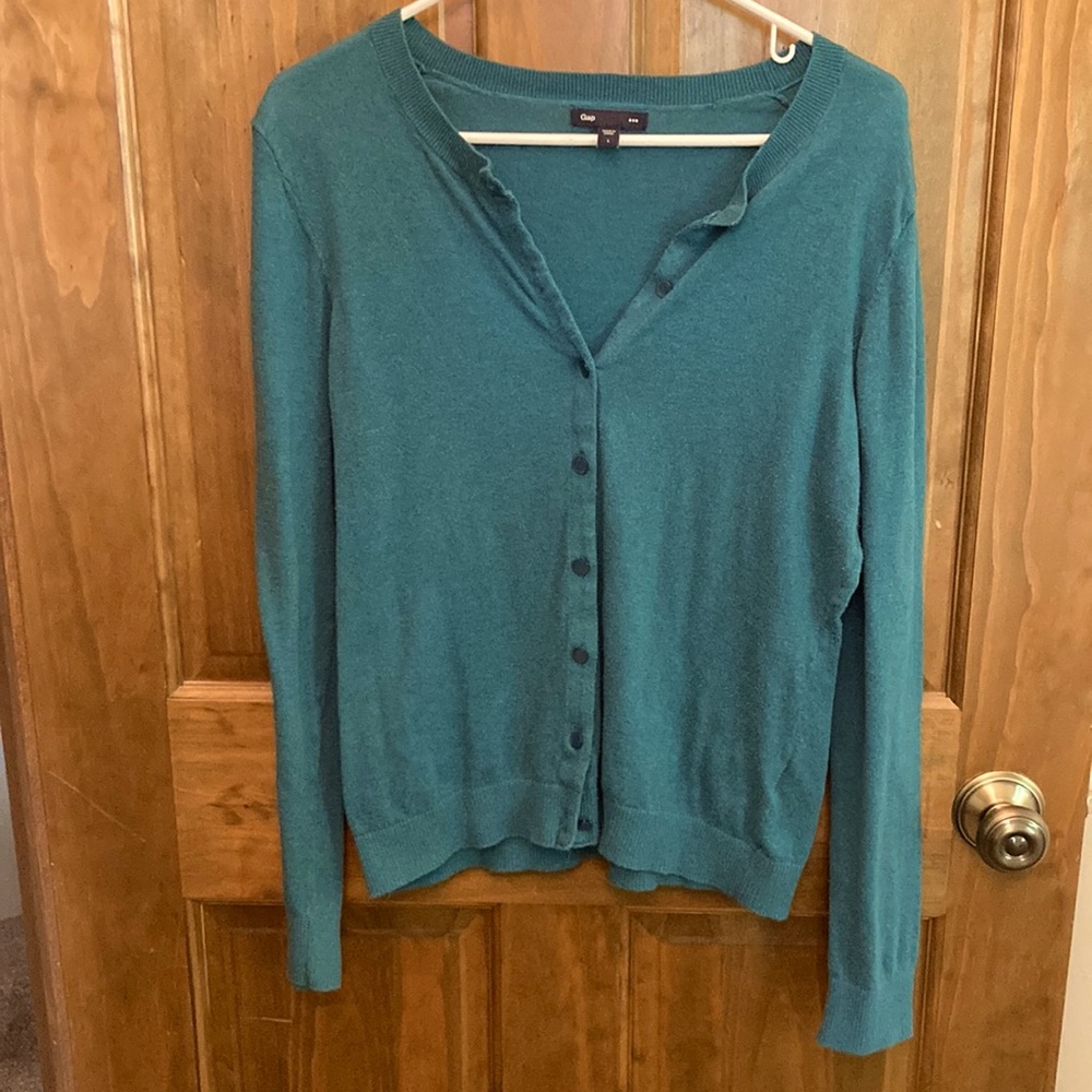 Gap Factory Cardigan Cotton Large Blue